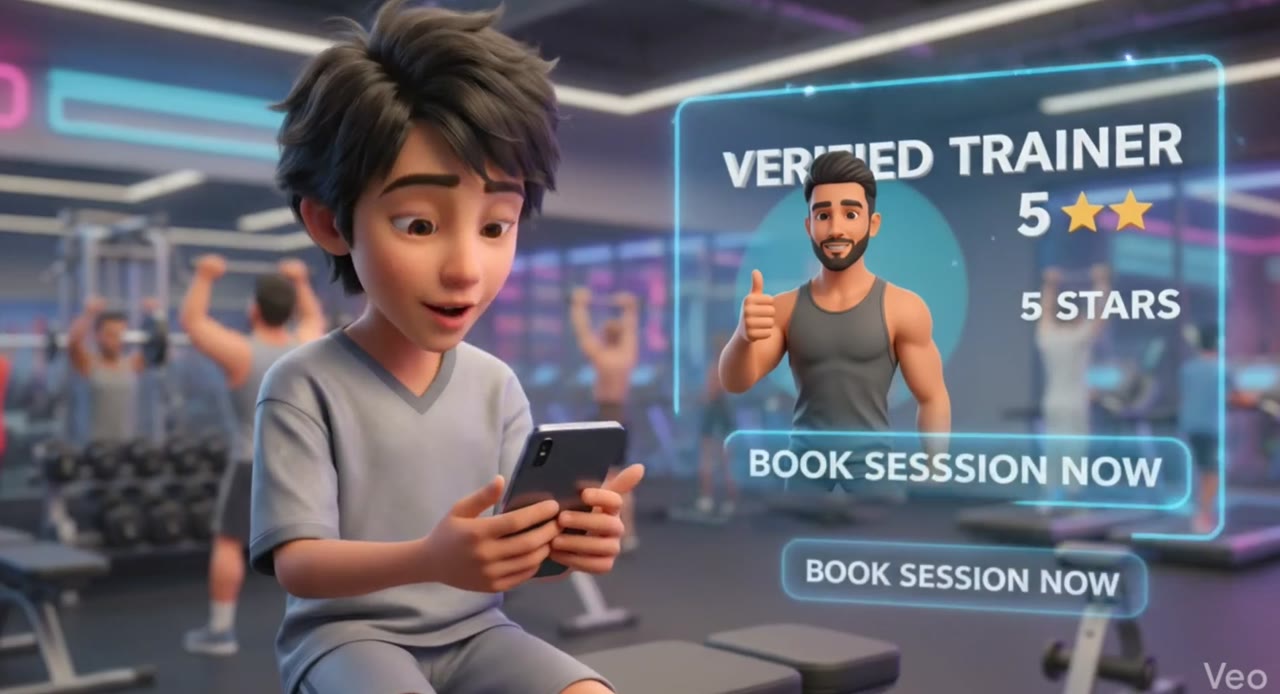 Booking a verified trainer in the Yalabeena app